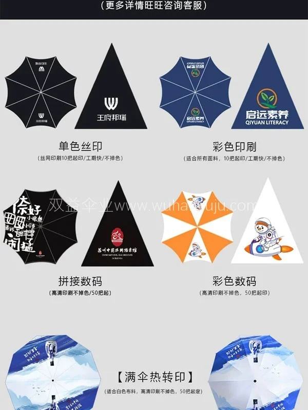 雨伞定制logo可印图案字晴雨两用活动礼品伞太阳伞批订制发广告伞