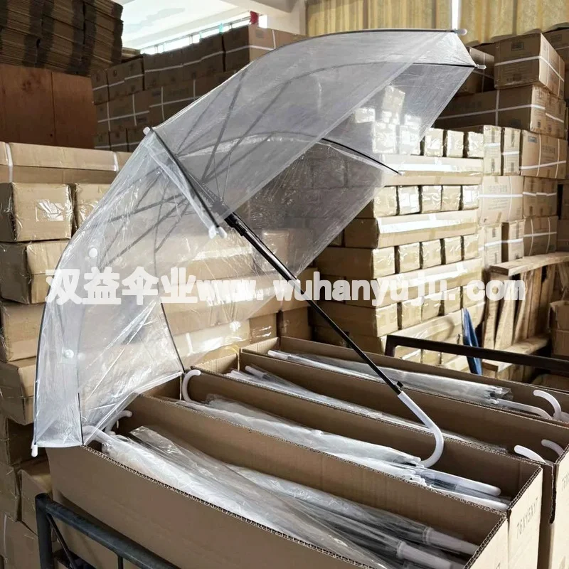 一次性透明雨伞批发定制商用户外便携无涂层商务礼品广告摆摊遮雨