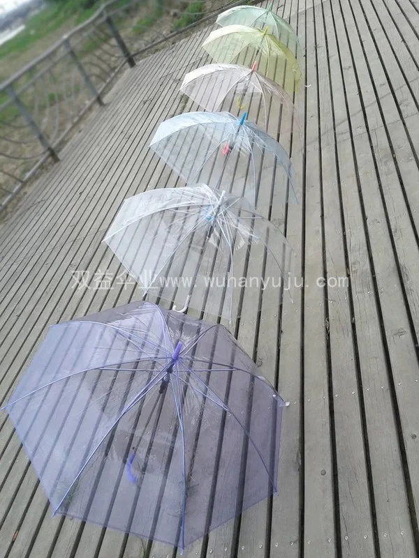 可定做广告伞雨伞小清新透明伞跳舞蹈伞长柄公主伞手绘DIY礼品伞