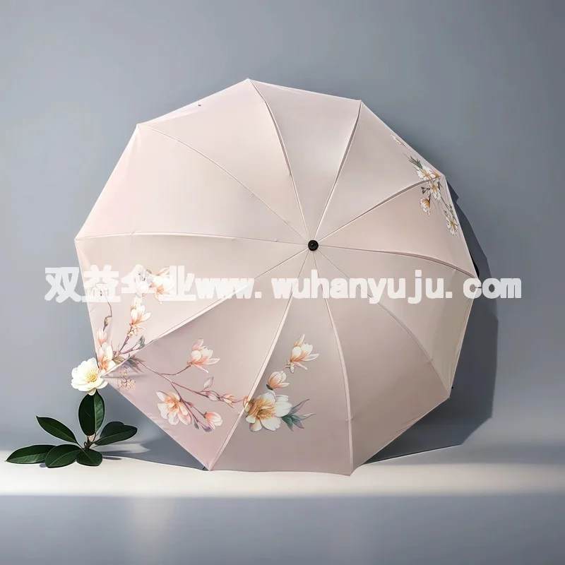 晴雨两用大号十骨太阳防晒防紫外线黑胶遮阳伞双人雨伞女