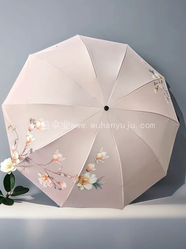 晴雨两用大号十骨太阳防晒防紫外线黑胶遮阳伞双人雨伞女