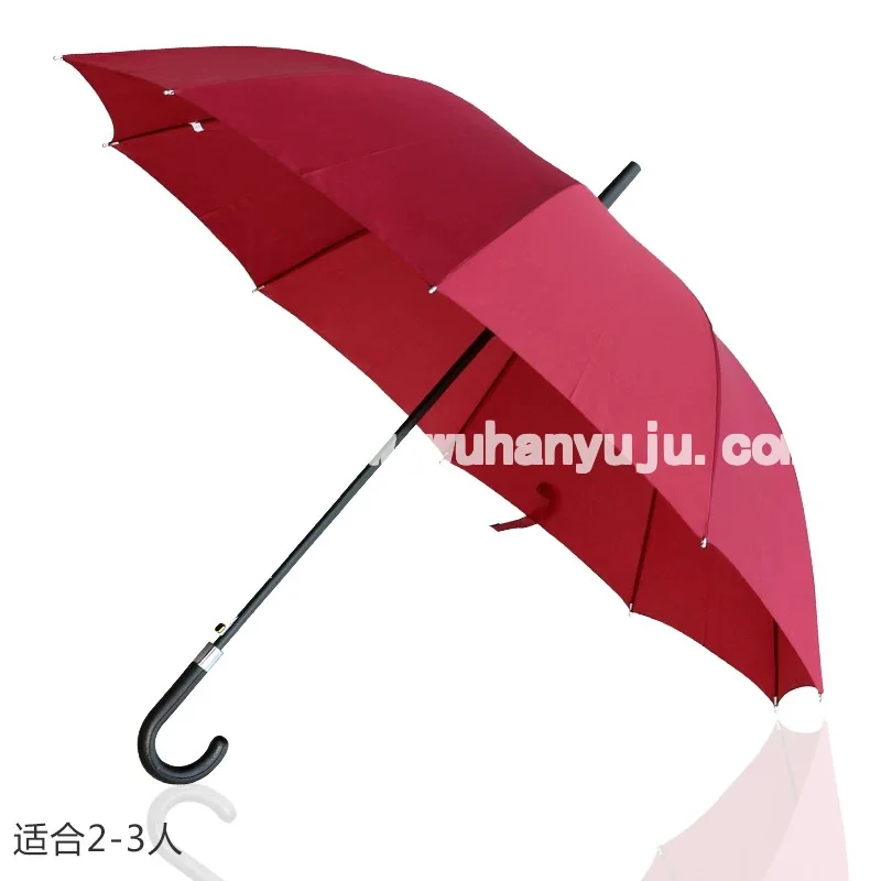 加大10骨长柄弯把双人晴雨伞定做遮阳自动礼品定制广告伞印字logo