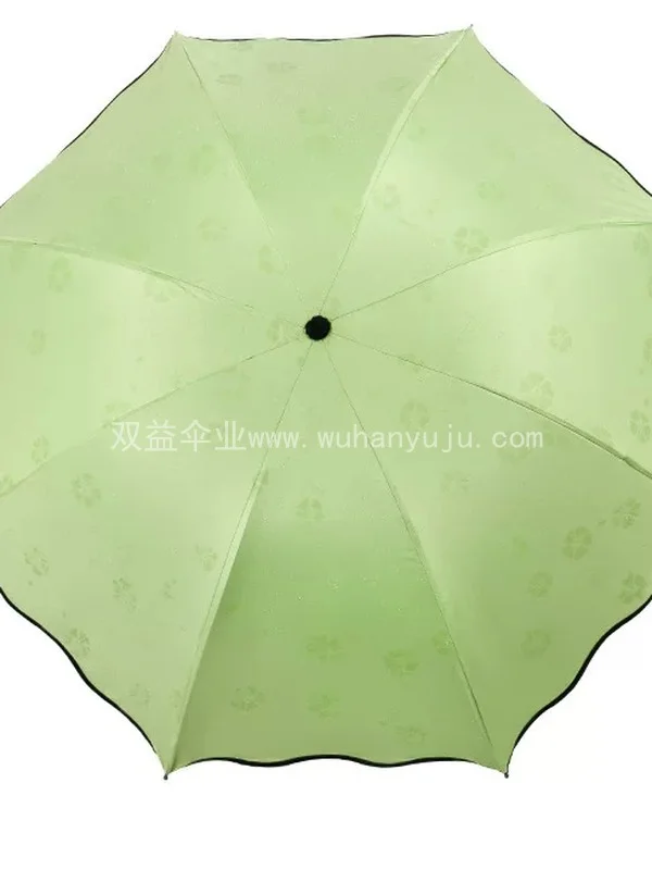 三折雨伞遇水开花晴雨伞黑胶防晒伞三折太阳伞广告伞定制印LOGO伞