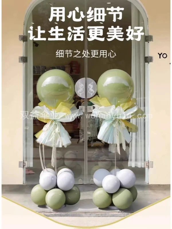 绿色气球链商场开业商场周年庆典气氛围装饰规格展示