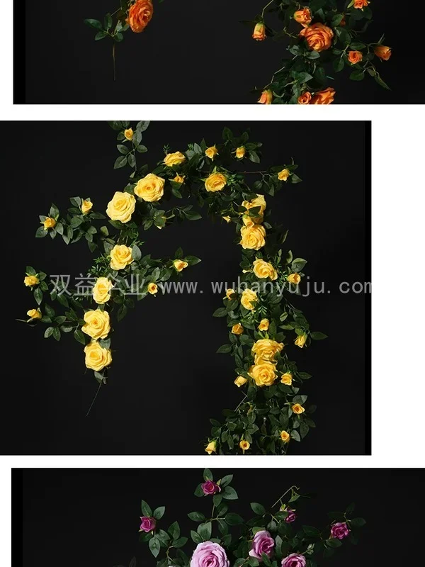 仿真花拱门秋千装饰户外景区花艺摆件拍照打场景效果