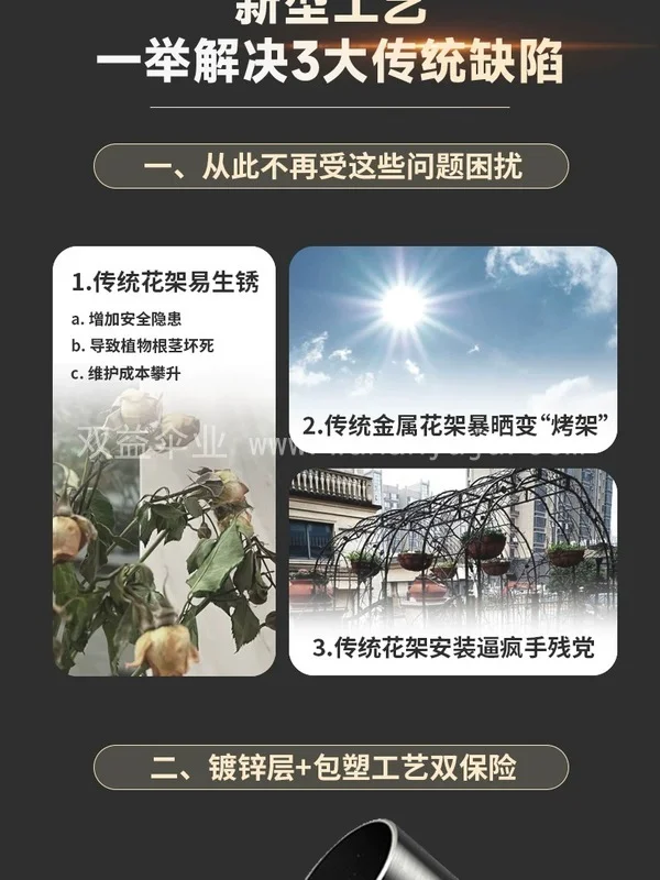 拱门花架包塑爬藤架花园庭院拱形户外葡萄月规格展示