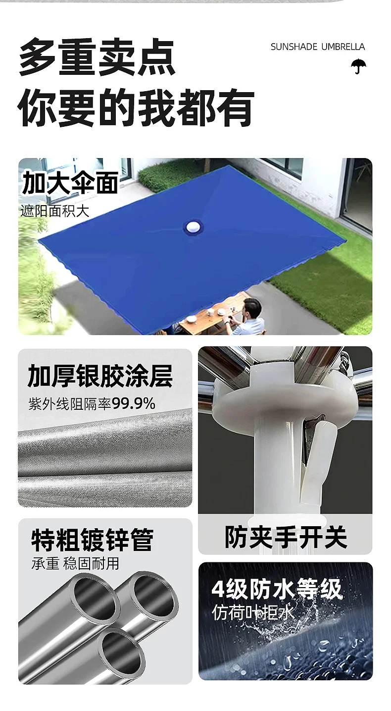 商铺门前专用斜伞加厚遮阳伞大型户外商用摆摊防晒折叠斜面伞雨棚规格
