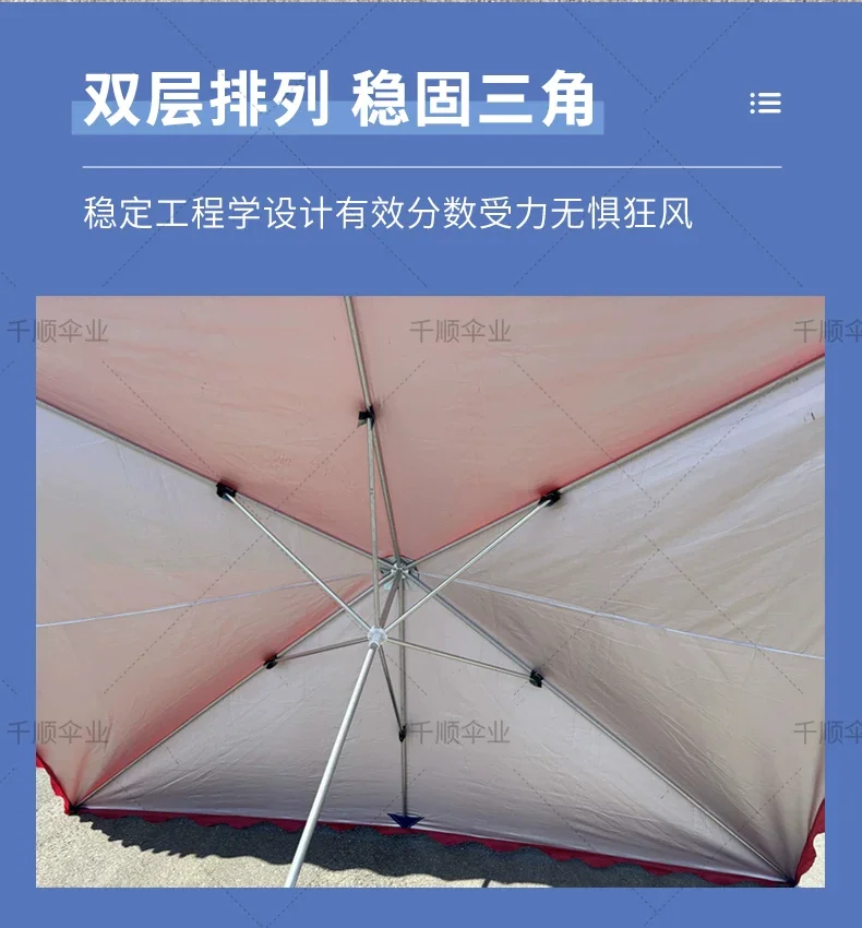 遮阳伞摆摊伞长方形大伞方形伞超大号遮阳棚雨棚地摊专用伞加厚规格