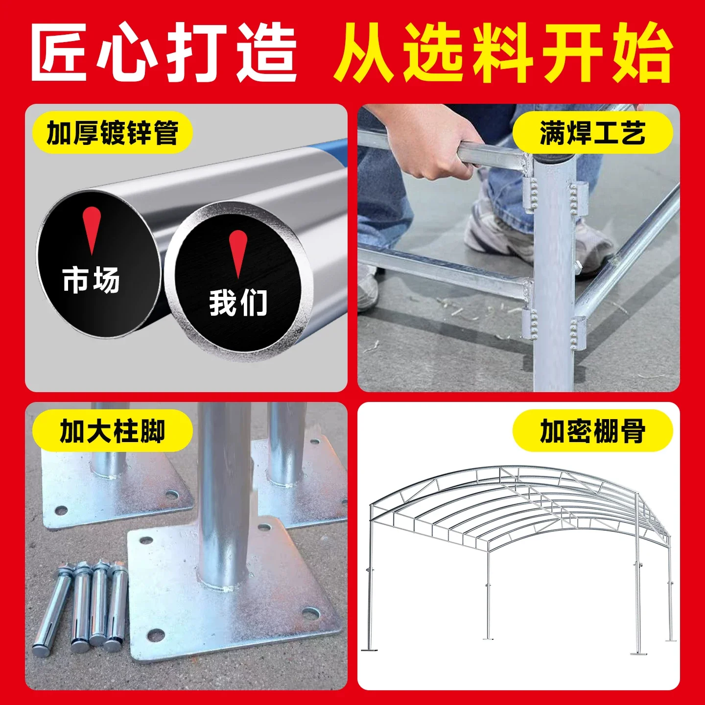 酒席帐篷加厚农村流动酒席帐篷红白喜事户外雨棚遮阳停车摆摊大棚
