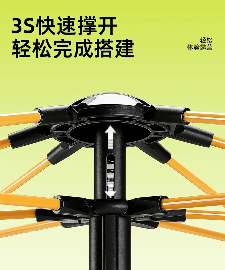 帐篷户外便携式速折叠野营过夜加厚防水露营装备全套自动公园场景